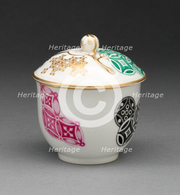 Covered Sugar Bowl, Worcester, 1876. Creator: Royal Worcester.