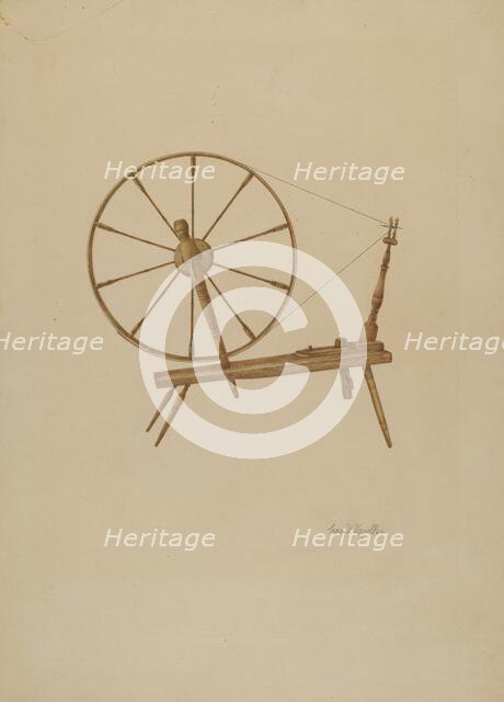 Spinning Wheel, c. 1941. Creator: George V. Vezolles.