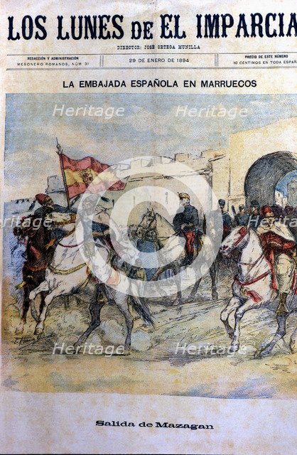 War of Morocco, the Spanish embassy leaving the city of Mazagan to meet the Sultan of Morocco on …