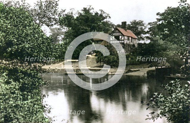 The River Dee at Chester, Cheshire, 1926.Artist: Cavenders Ltd
