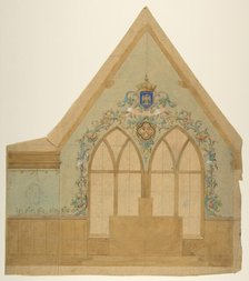 Design for an Altar Chapel, Farnborough, England, 1880-86. Creators: Jules-Edmond-Charles Lachaise, Eugène-Pierre Gourdet.