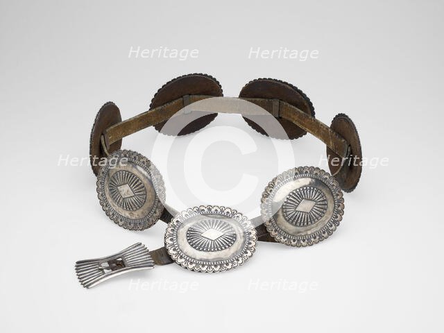 Concho Belt, 1880s. Creator: Unknown.