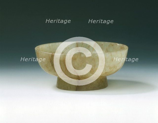 Jade bowl of Junyao shape, Southern Song or Yuan dynasty, China, 13th-14th century. Artist: Unknown