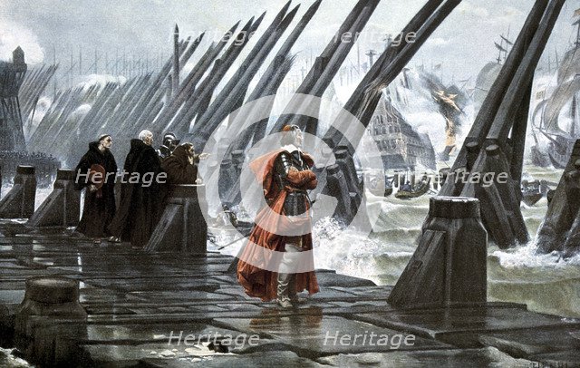 Cardinal Richelieu at the Siege of La Rochelle, 1628 (early 20th century). Artist: Unknown