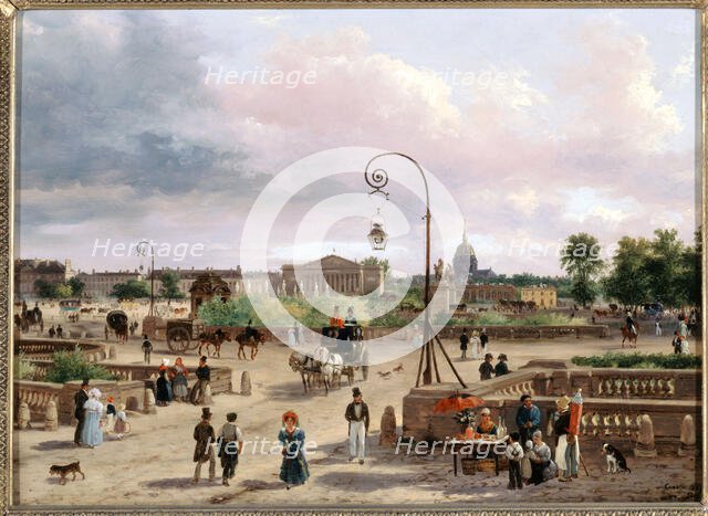 Place Louis XVI (Place de la Concorde) in 1829. Creator: Unknown.