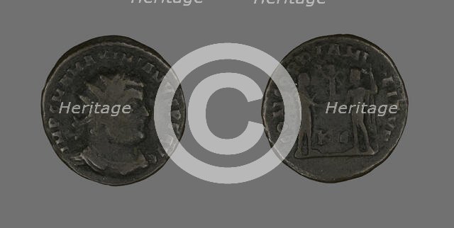 Coin Portraying Emperor Maximianus, 286-305. Creator: Unknown.