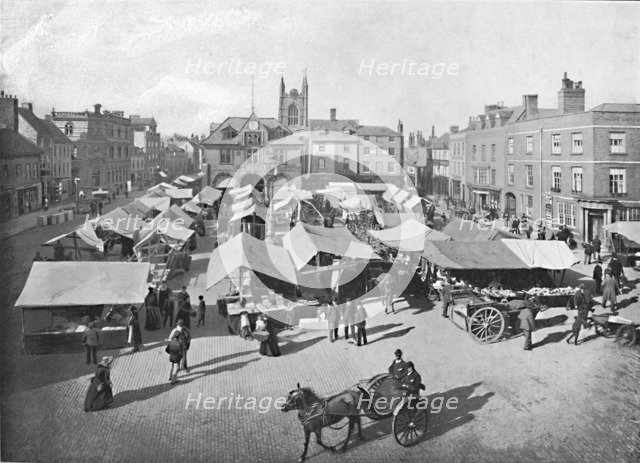 'Market-Place, Peterborough', c1896. Artist: H Marriott.