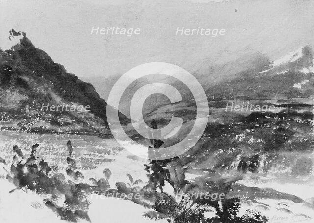 Mountain Landscape, Lombardy, . Creator: Attributed to John Frederick Kensett.