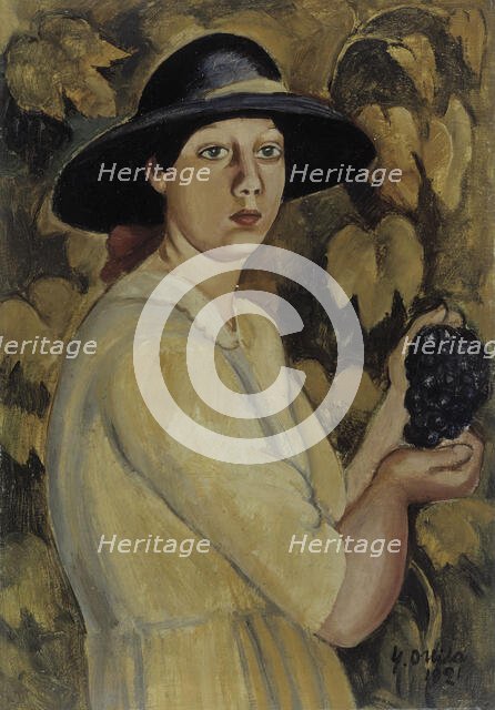 Girl with Grapes, 1921. Creator: Yrjö Aleksander Ollila.