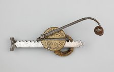 Cranequin (Winder) for a Crossbow, Nuremberg, 1570/80 with a mid-17th century decoration. Creator: Unknown.