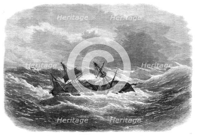 The Crocodile Indian troop-ship in a storm, 1870. Creator: Unknown.