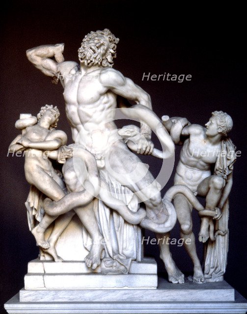 Laocoon, work by Agesander, Polydorus and Athenodorus, 50 d. C., preserved in the Vatican Museums.