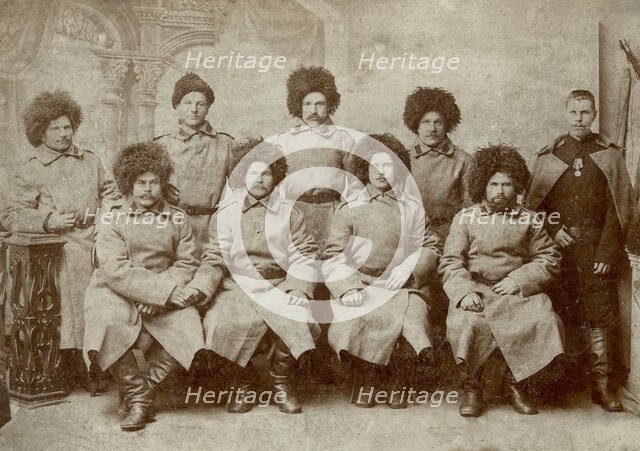 A group of military Cossacks, 1880. Creator: Unknown.