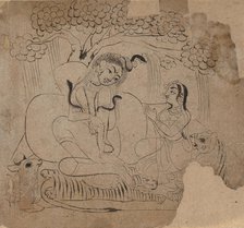 Shiva and Parvati, 19th century. Creator: Unknown.