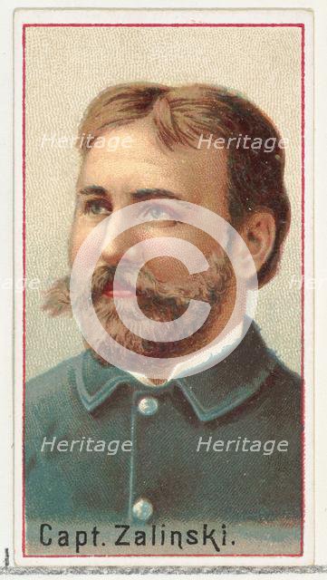 Captain Zalinski, printer's sample for the World's Inventors souvenir album (A25) for Alle..., 1888. Creator: Allen & Ginter.