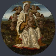 The Virgin and Child with Cherubs, c. 1500. Artist: Fungai, Bernardino (1460-1516)