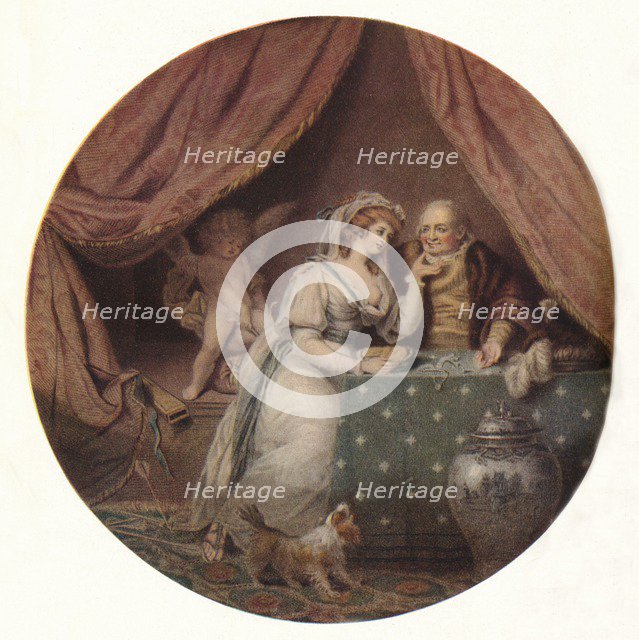 'Love Vanquished By Avarice', c1790. Artist: John Raphael Smith.