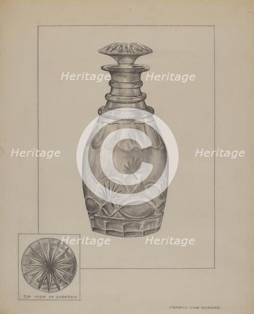 Decanter, c. 1937. Creator: Francis Law Durand.