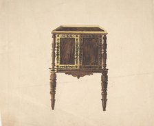 Design for a Small Cabinet with Elaborately Carved Legs, early 19th century. Creator: Anon.