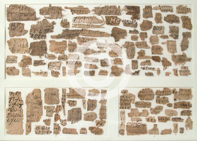 Papyri Fragments, Coptic, 7th century. Creator: Unknown.