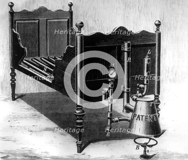 Heated bed, 19th century Artist: Unknown