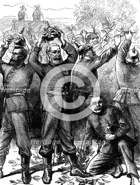 Occupation of Paris by the Germans after the Franco-Prussian War, March 1871 (c1880). Artist: Unknown