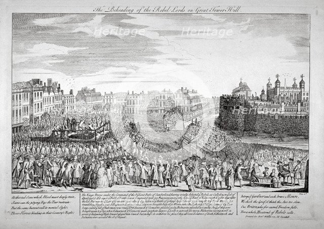 Execution on Tower Hill, London, 1746. Artist: Anon
