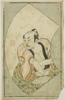 The Actor Sakata Hangoro II, from "A Picture Book of Stage Fans (Ehon butai ogi)", 1770. Creator: Ippitsusai Buncho.