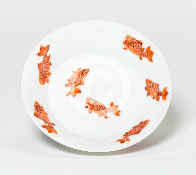 Dish with Ten Fish, Qing dynasty (1644-1911), Yongzheng reign period (1723-1735). Creator: Unknown.