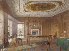 Interior view of the Oak Room, New River Head, Finsbury, London, 1886. Artist: John Crowther
