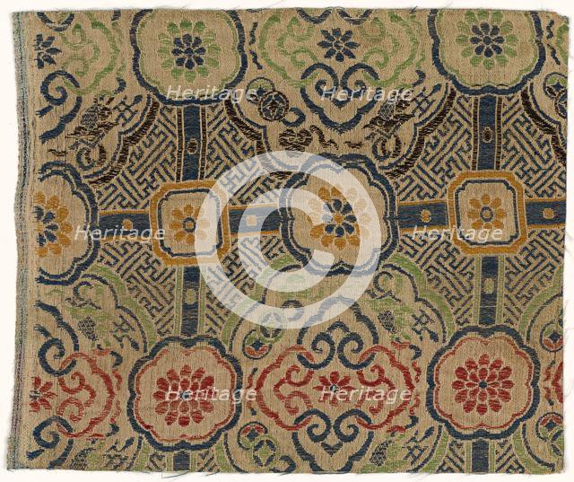 Textile Fragment, 1800s. Creator: Unknown.