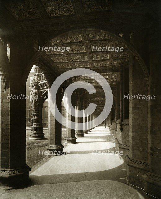 Cloisters, Birmingham General Hospital, Small Heath, Birmingham, West Midlands, 1898. Creator: Henry Bedford Lemere.