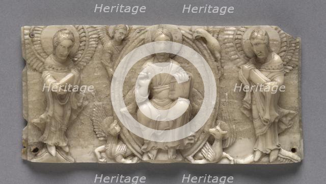 Plaque from a Portable Altar Showing Christ and the Apostles, 1050-1100. Creator: Unknown.