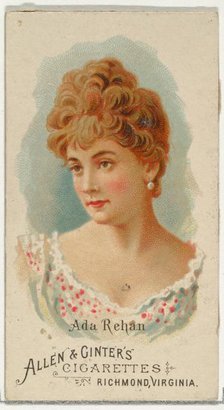 Ada Rehan, from World's Beauties, Series 1 (N26) for Allen & Ginter Cigarettes, 1888., 1888. Creator: Allen & Ginter.