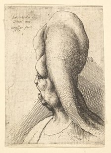 Bust of a deformed old woman with one tooth, facing left, 1665. Creator: Wenceslaus Hollar.