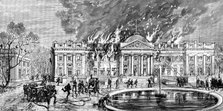 The Royal Palace of Laeken, Brussels, destroyed by fire, 1890. Creator: R. Taylor.