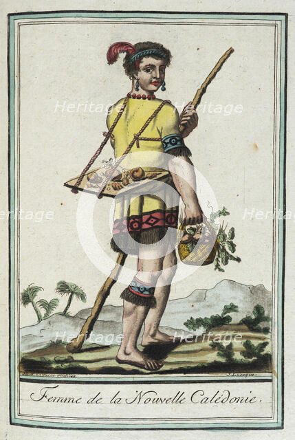 Costumes de Différents Pays, 'Femme de la Nouvelle Calédonie', c1797. Creators: Jacques Grasset de Saint-Sauveur, LF Labrousse.