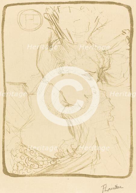 Bust of Mlle. Marcelle Lender (Mlle. Marcelle Lender, en buste), 1895. Creator: Henri de Toulouse-Lautrec.