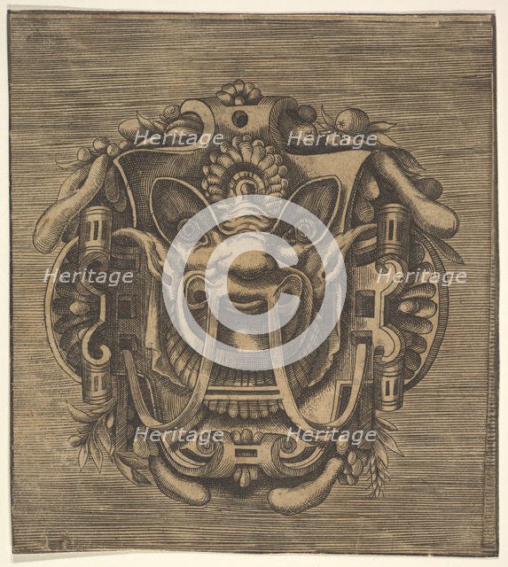 Fantastical Mask with Strapwork, mid-16th century. Creator: Unknown.