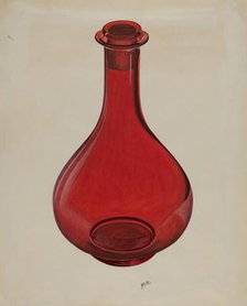 Decanter and Stopper, c. 1936. Creator: Edward White.