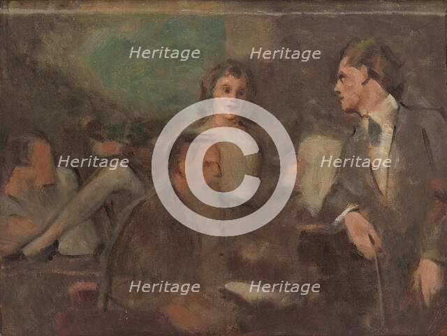 Concert at home, 1910-1930. Creator: Milan Thomka Mitrovsky.