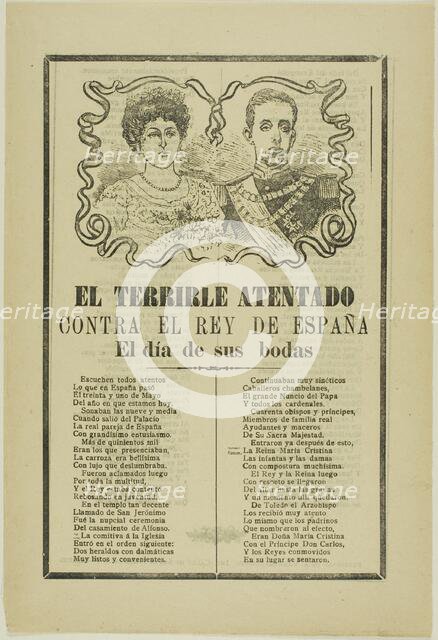 The Terrible Attempt Against the King of Spain, n.d. Creator: José Guadalupe Posada.