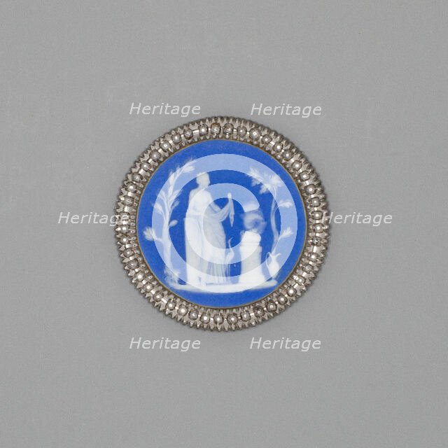 Button with Offering of Victory, Burslem, Late 18th century. Creator: Wedgwood.