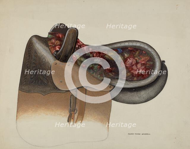 Side Saddle, c. 1937. Creator: Eva Fox.