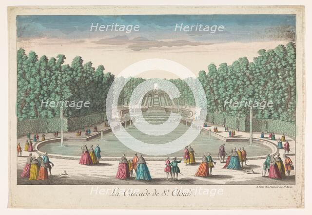 View of the Cascades of the Garden of the Château de Saint-Cloud, 1745-1775. Creator: Anon.
