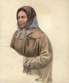Peasant girl, 2nd half of 19th century. Creator: Mikhail Znamensky.