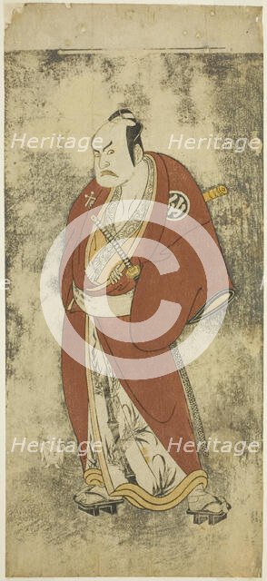 The Actor Nakamura Sukegoro II as Kaminari Shokuro in the Joruri "Gonin Otoko"..., c. 1768. Creator: Shunsho.