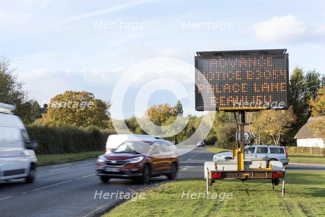 Solar Variable Message Temporary Road Sign 2016. Creator: Unknown.
