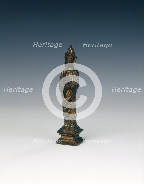 Gilt bronze standing figure, probably Guanyin, Liao dynasty, China, 11th century. Artist: Unknown