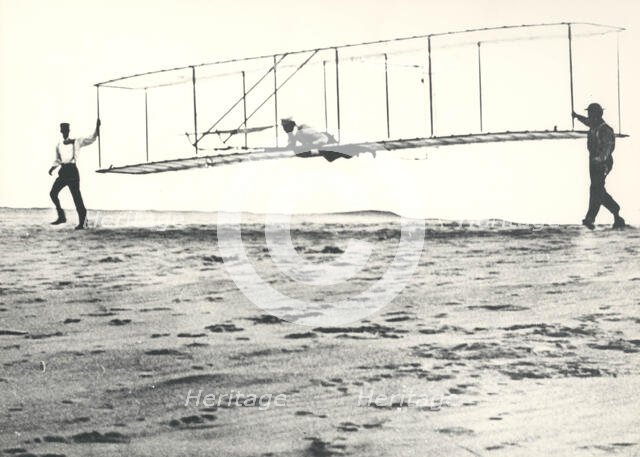 Wright Brothers' Glider Tests, Kill Devil Hills, North Carolina, USA, October 10, 1902.  Creator: NASA.